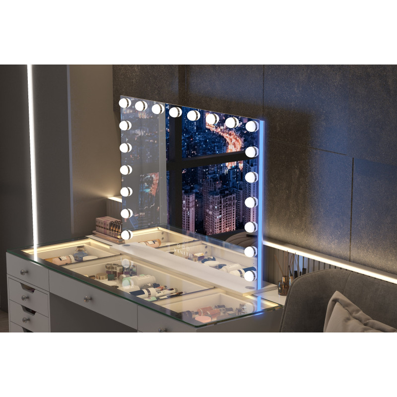 Hollywood 20  Bulbs Light Mirror with RGB LIGHT