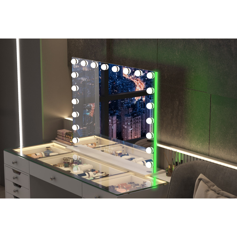 Hollywood 20  Bulbs Light Mirror with RGB LIGHT