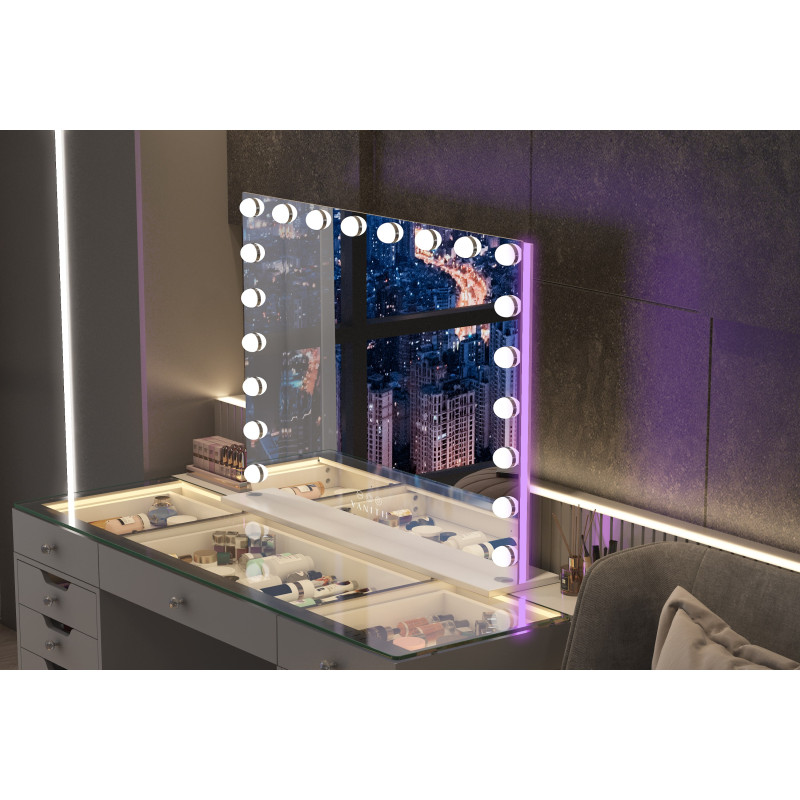 Hollywood 20  Bulbs Light Mirror with RGB LIGHT