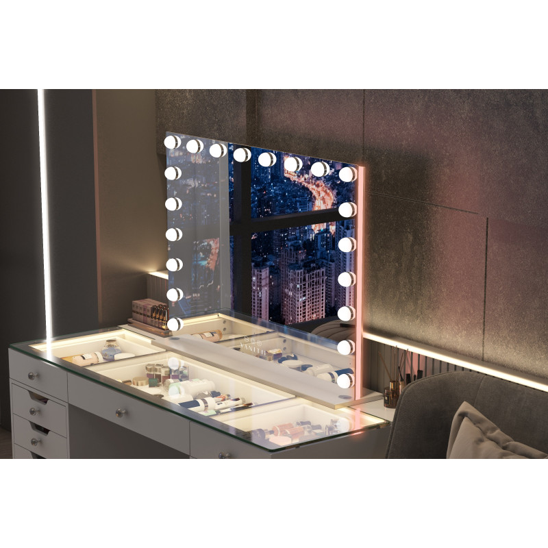 Hollywood 20  Bulbs Light Mirror with RGB LIGHT