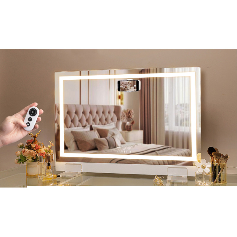 Hollywood Skinny Strip Spiegel  -Instelbare helderheid & 3 kleuren verlichting